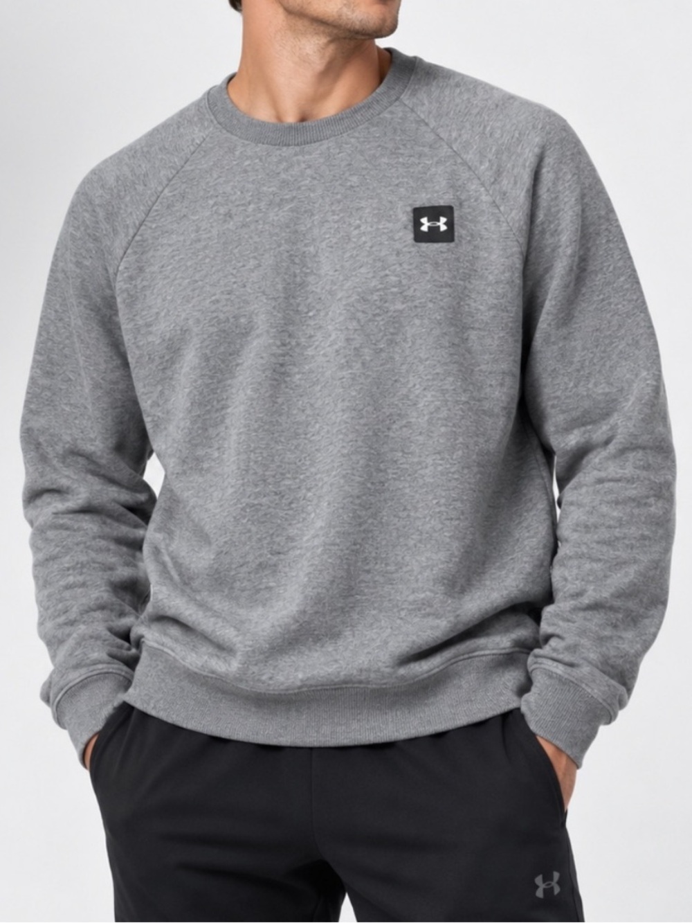 Under Armour Rival Fleece Crewneck Sweatshirt Grey Men’s Medium